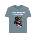 Stone Blue Printed T-shirt Front