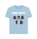 Milky Blue Printed T-shirt Front