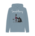 Stone Blue Printed Hoody Front