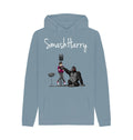 Stone Blue SmashHarry Men's Organic Pullover Hoodie \u2014 Microphone