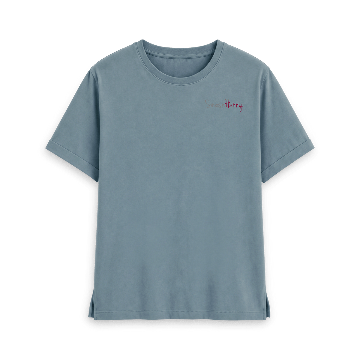 Stone Blue Printed T-shirt Front
