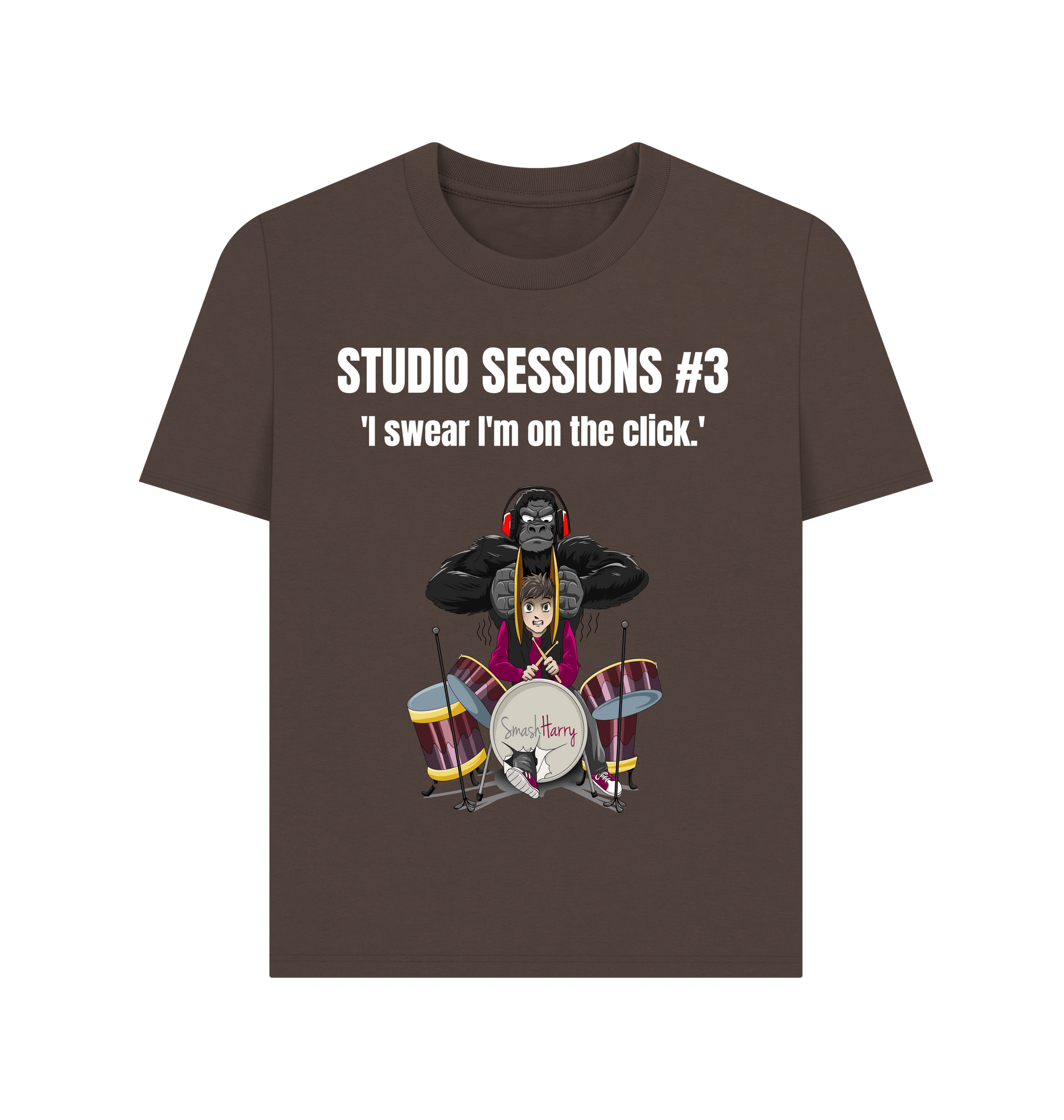 Chocolate Printed T-shirt Front