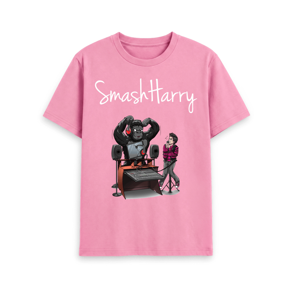 Rose Pink Printed T-shirt Front