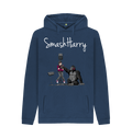 Navy Printed Hoody Front