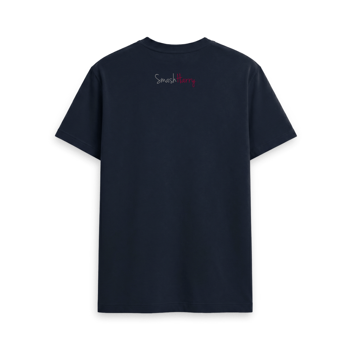 Navy Blue Printed T-shirt Back