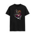 Black Printed T-shirt Front