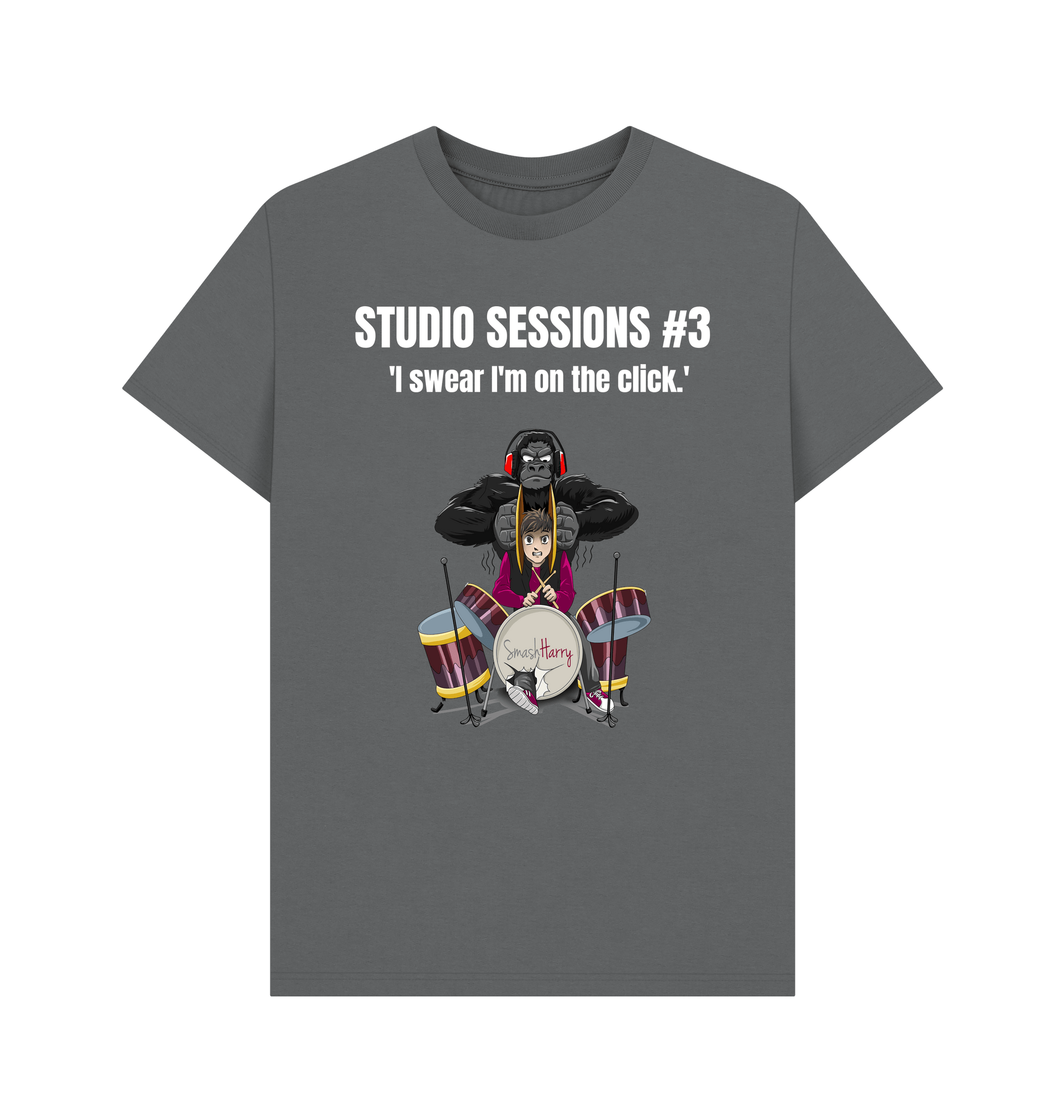 Slate Grey Printed T-shirt Front