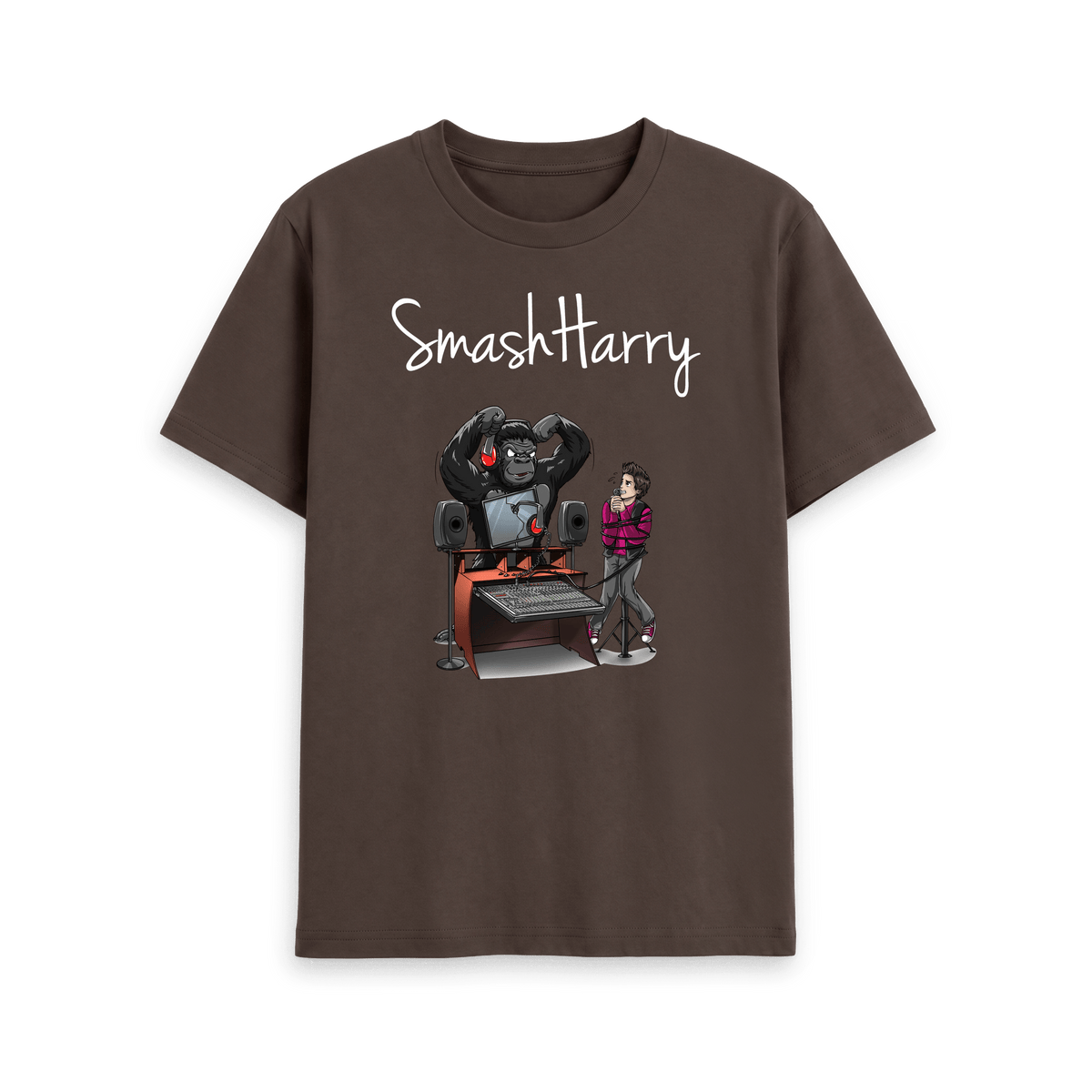 Chocolate Printed T-shirt Front