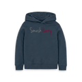 Navy Blue Printed Kids Hoodie Front