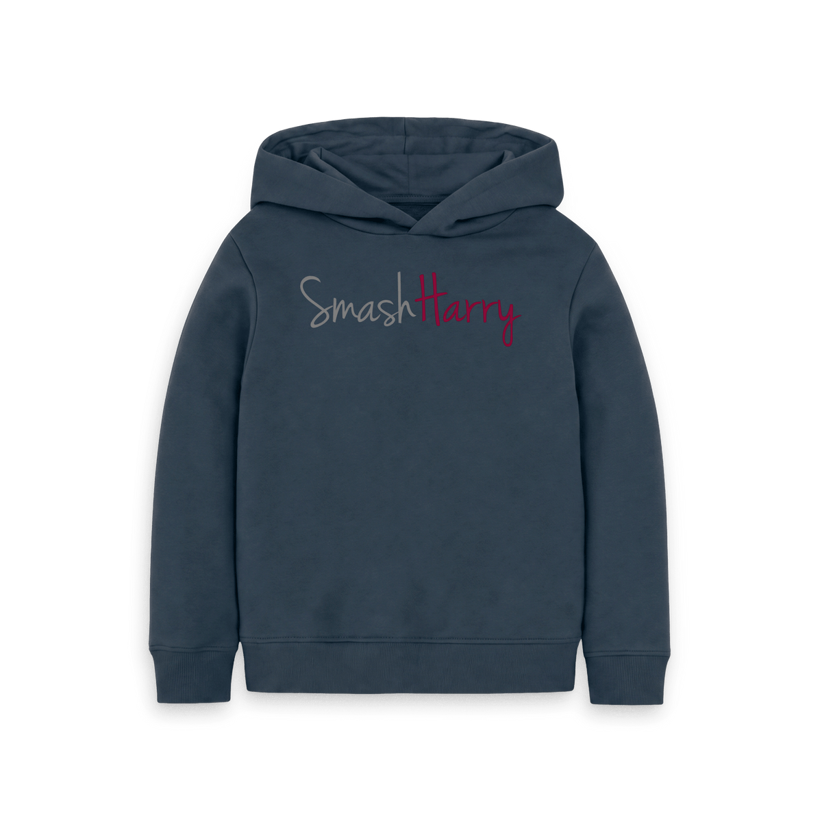 Navy Blue Printed Kids Hoodie Front