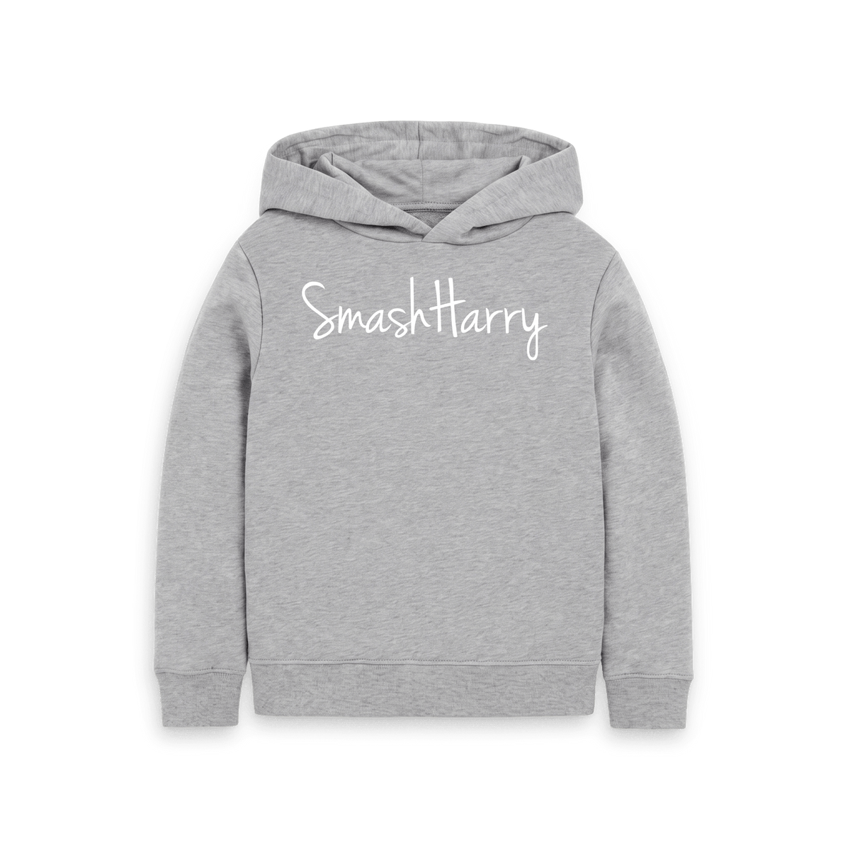 Athletic Grey Printed Kids Hoodie Front
