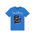 Bright Blue Printed Kids T-Shirt Front