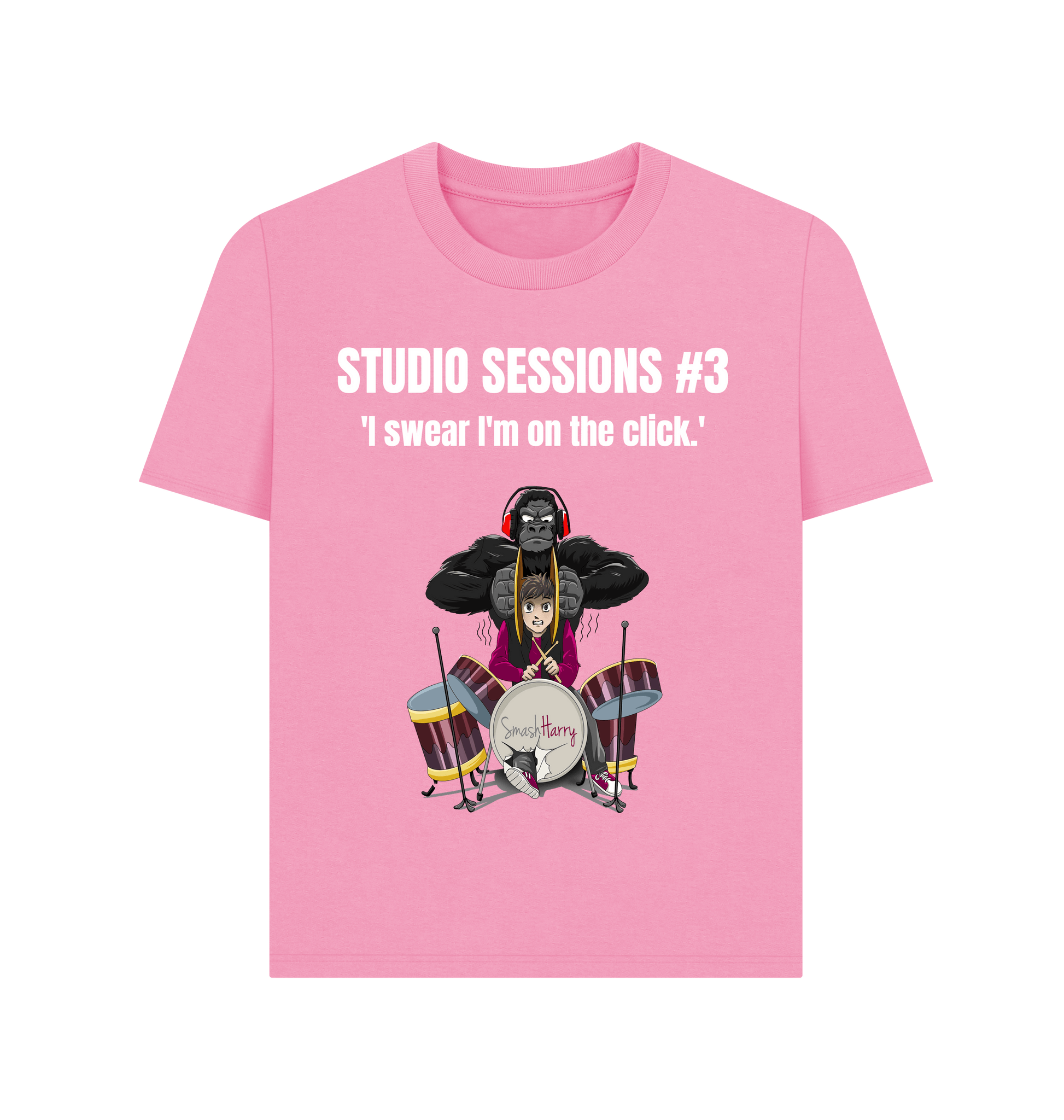 Rose Pink Printed T-shirt Front