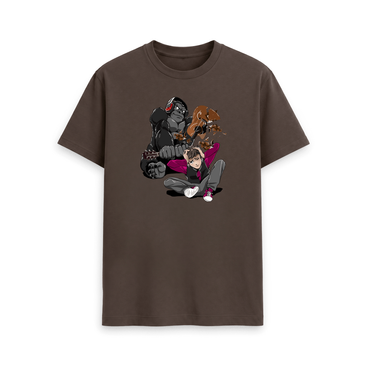 Chocolate Printed T-shirt Front