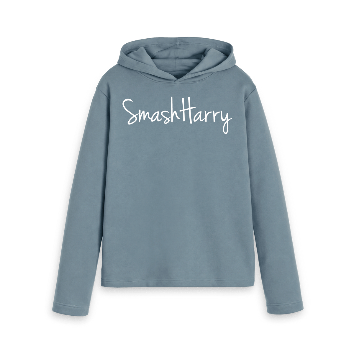 Stone Blue Printed Hoody Front