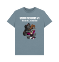 Stone Blue Printed T-shirt Front