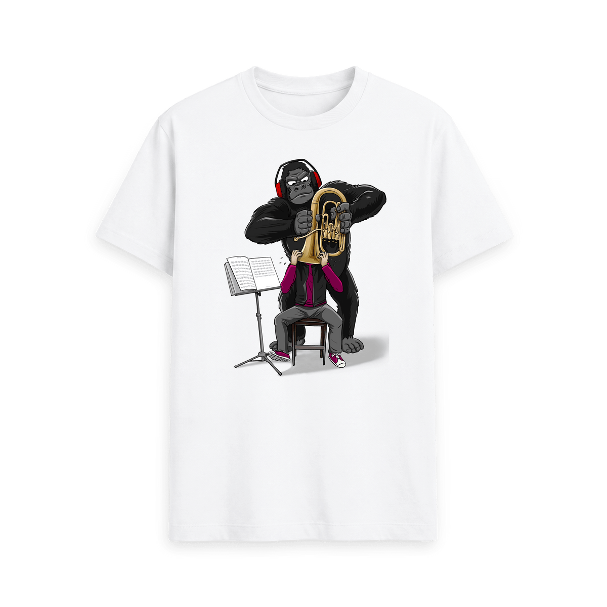 White Printed T-shirt Front