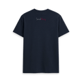 Navy Blue Printed T-shirt Back