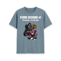 Stone Blue Printed T-shirt Front