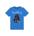 Bright Blue Printed Kids T-Shirt Front