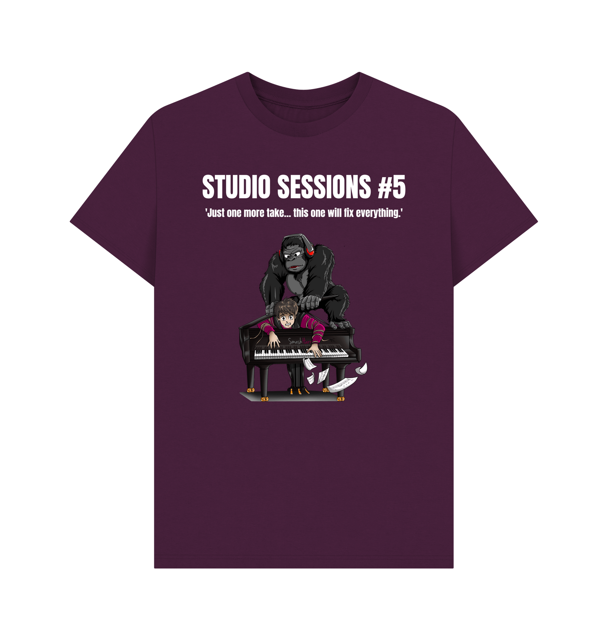 Purple Printed T-shirt Front