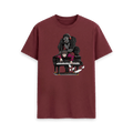 Red Wine Printed T-shirt Front