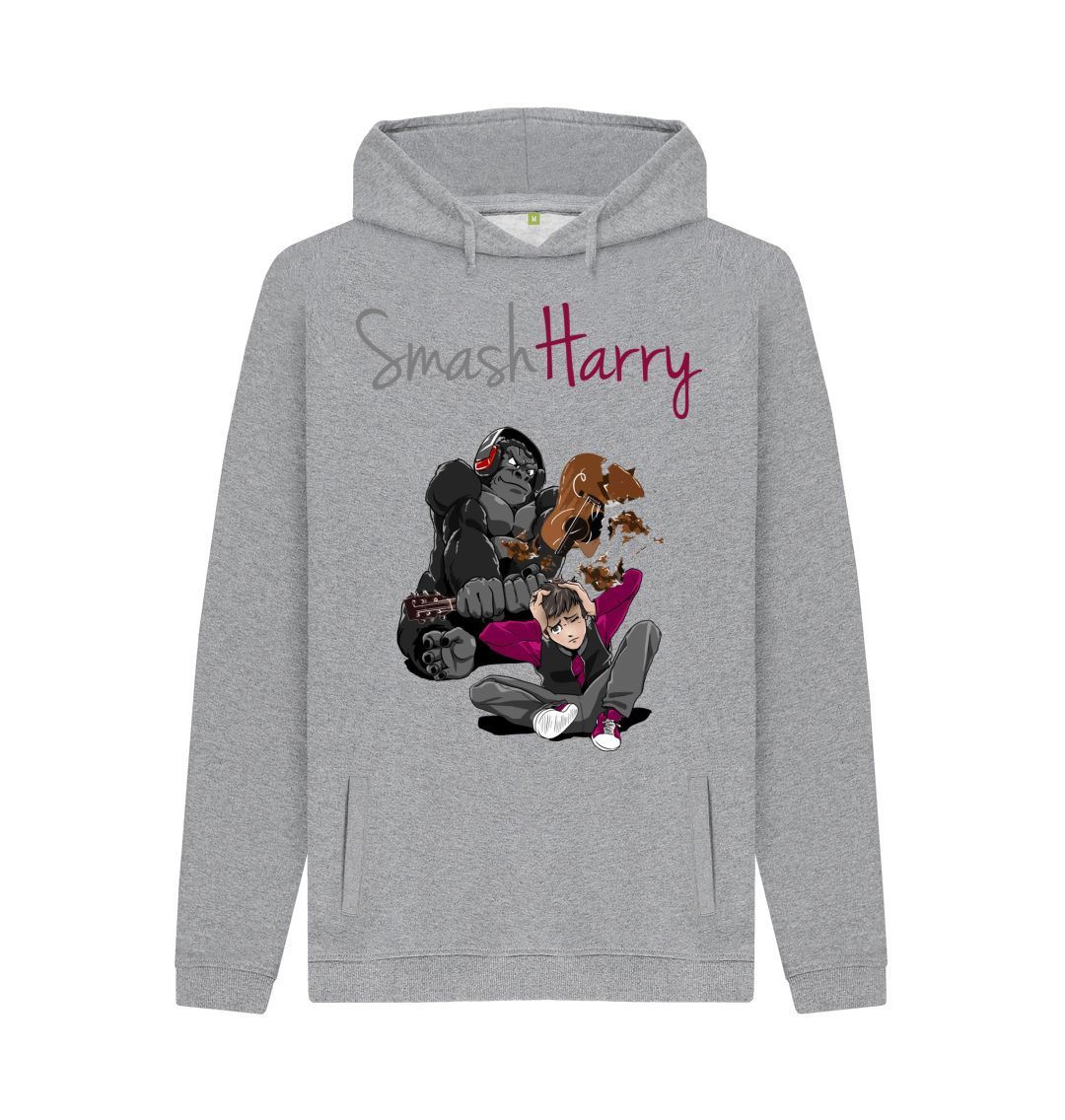 Light Heather SmashHarry Men's Organic Pullover Hoodie | Guitar