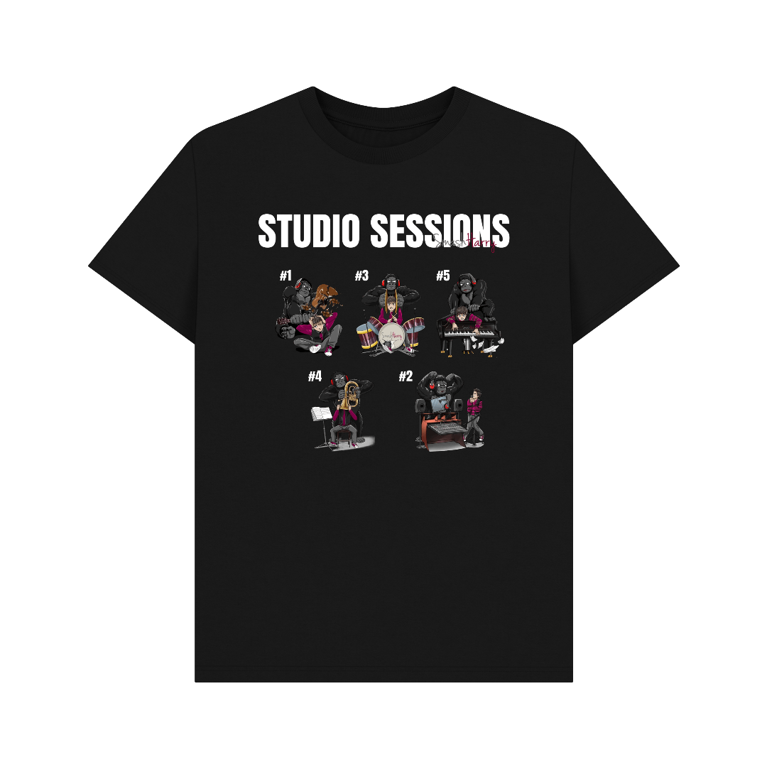 Black Printed T-shirt Front