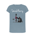 Stone Blue Printed T-shirt Front