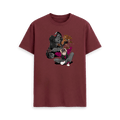 Red Wine Printed T-shirt Front