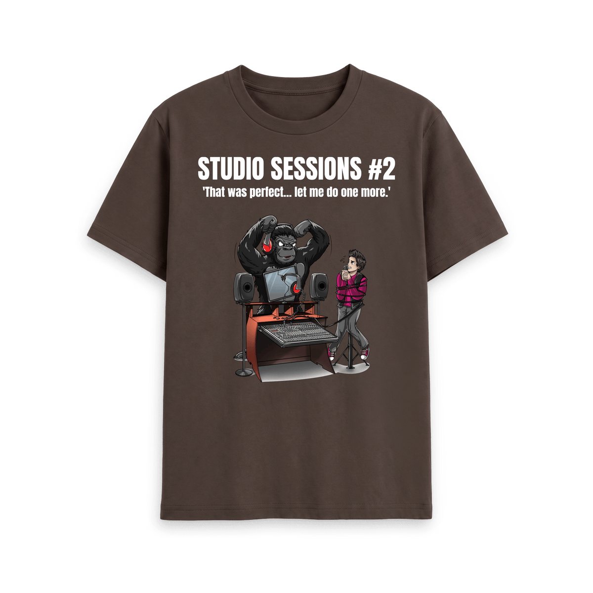 Chocolate Printed T-shirt Front