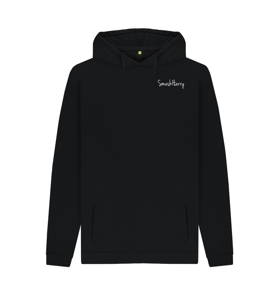 Black Printed Hoody Front