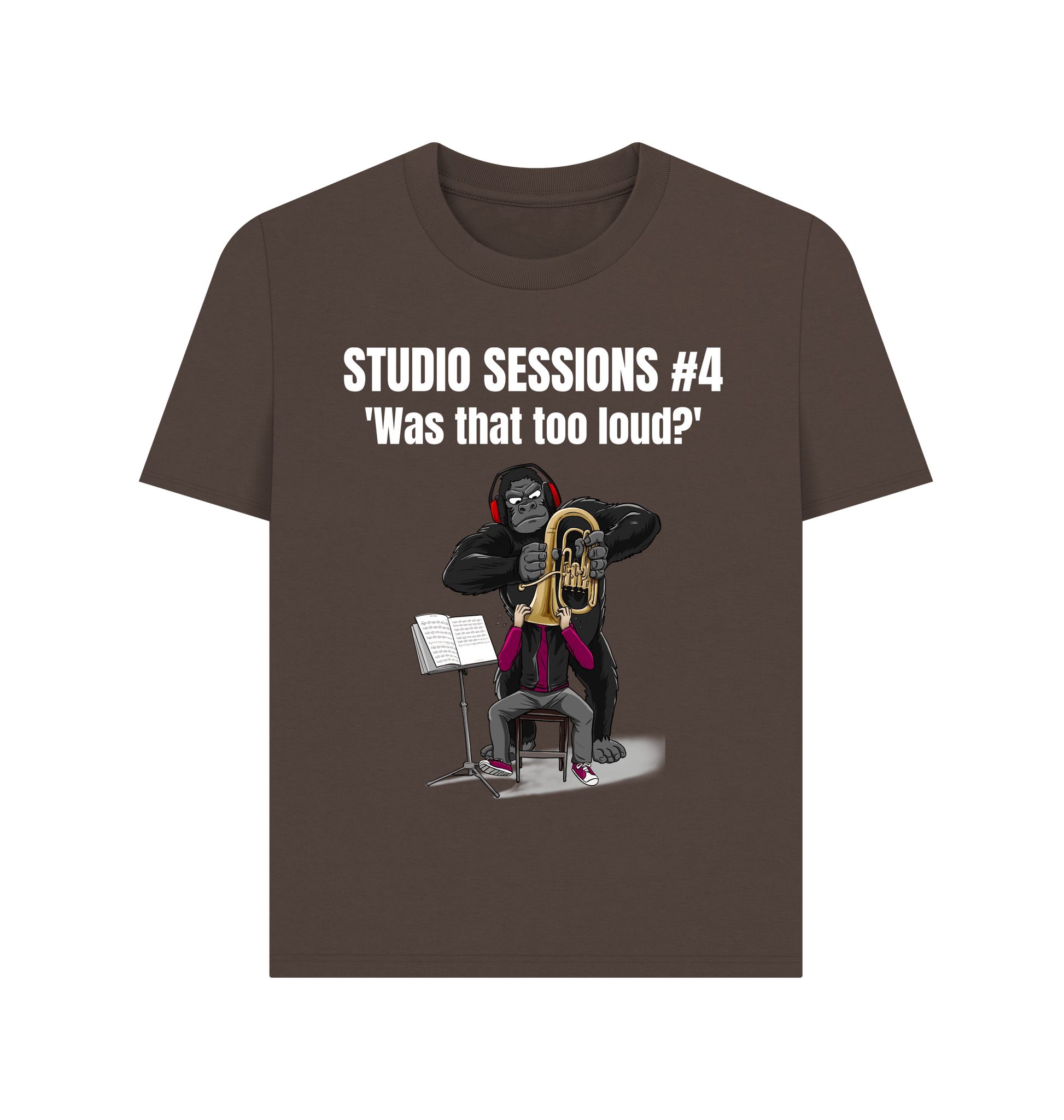 Chocolate Printed T-shirt Front