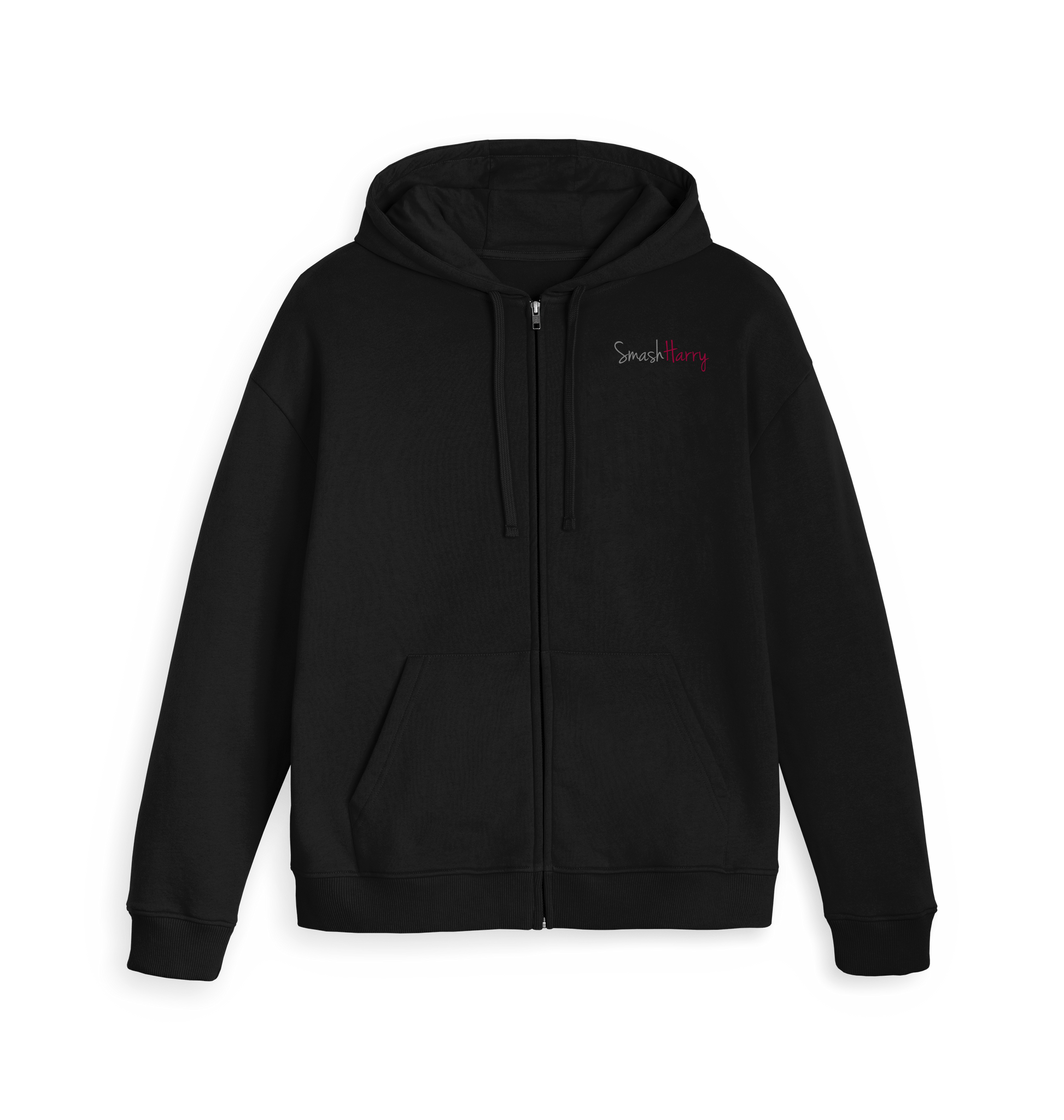 Black Zip hoody Front