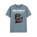 Stone Blue Printed T-shirt Front