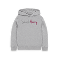 Athletic Grey Printed Kids Hoodie Front
