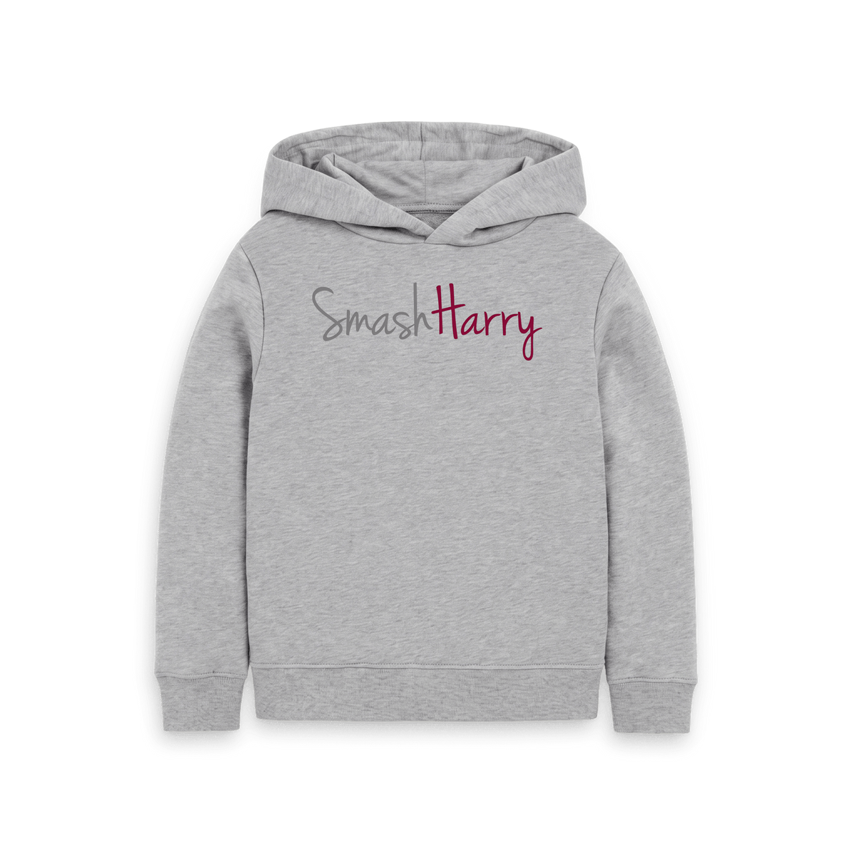 Athletic Grey Printed Kids Hoodie Front