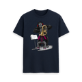 Navy Blue Printed T-shirt Front