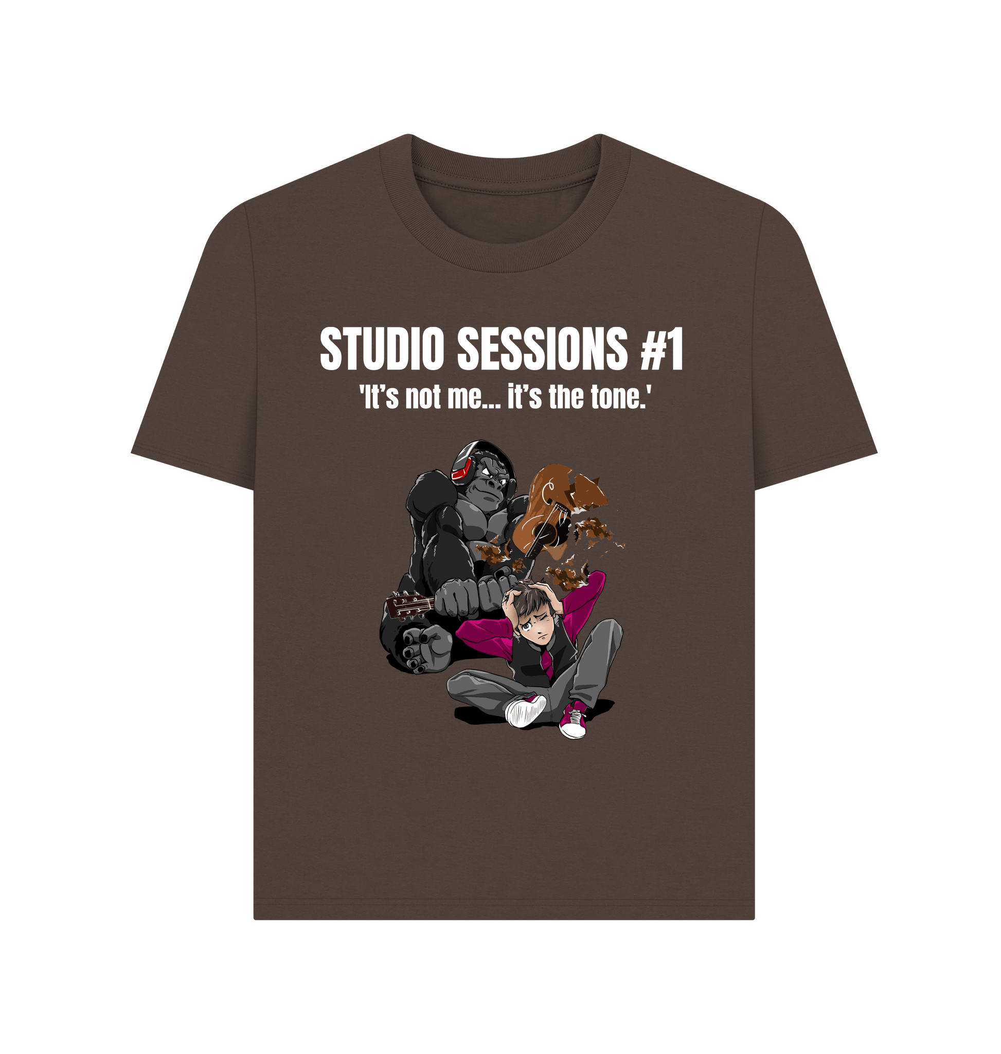 Chocolate Printed T-shirt Front