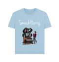 Milky Blue Printed T-shirt Front