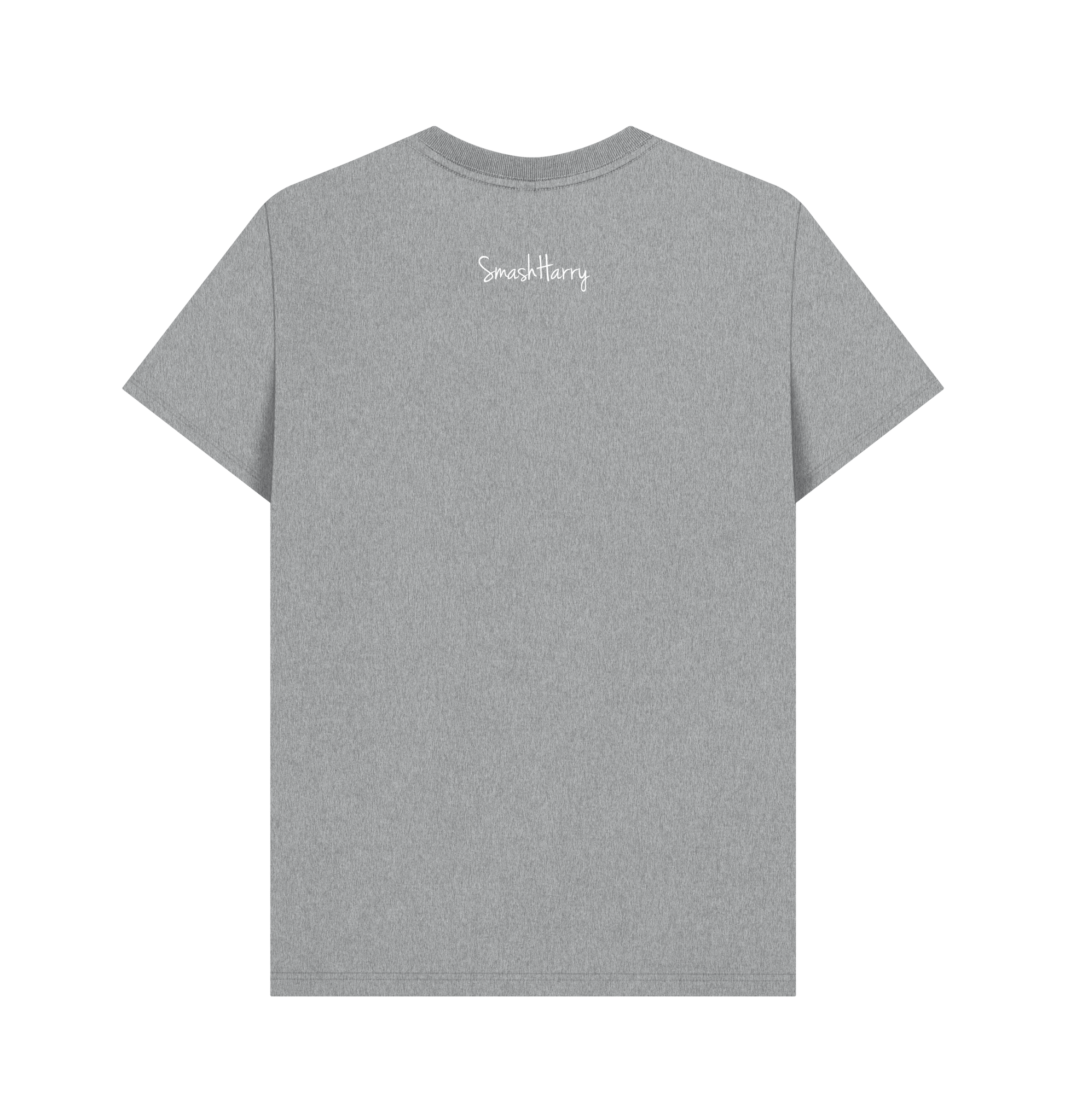 Athletic Grey Printed T-shirt Back