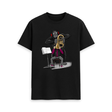 Black Printed T-shirt Front