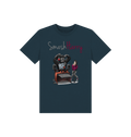 Denim Blue Printed Kids T-Shirt Front