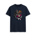 Navy Blue Printed T-shirt Front