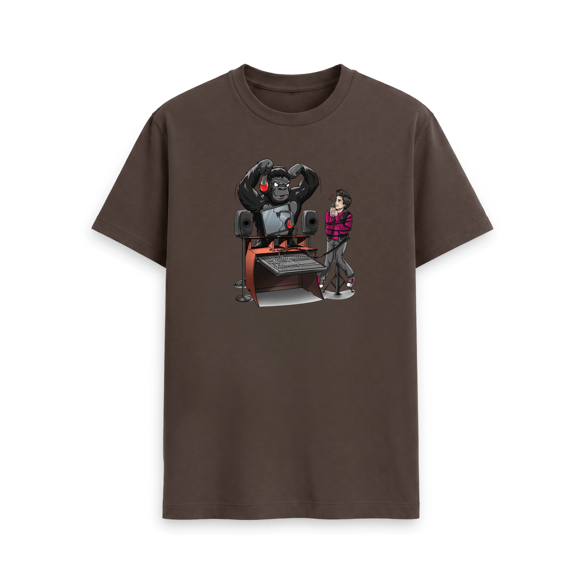 Chocolate Printed T-shirt Front