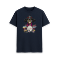 Navy Blue Printed T-shirt Front