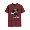 Red Wine Printed T-shirt Front