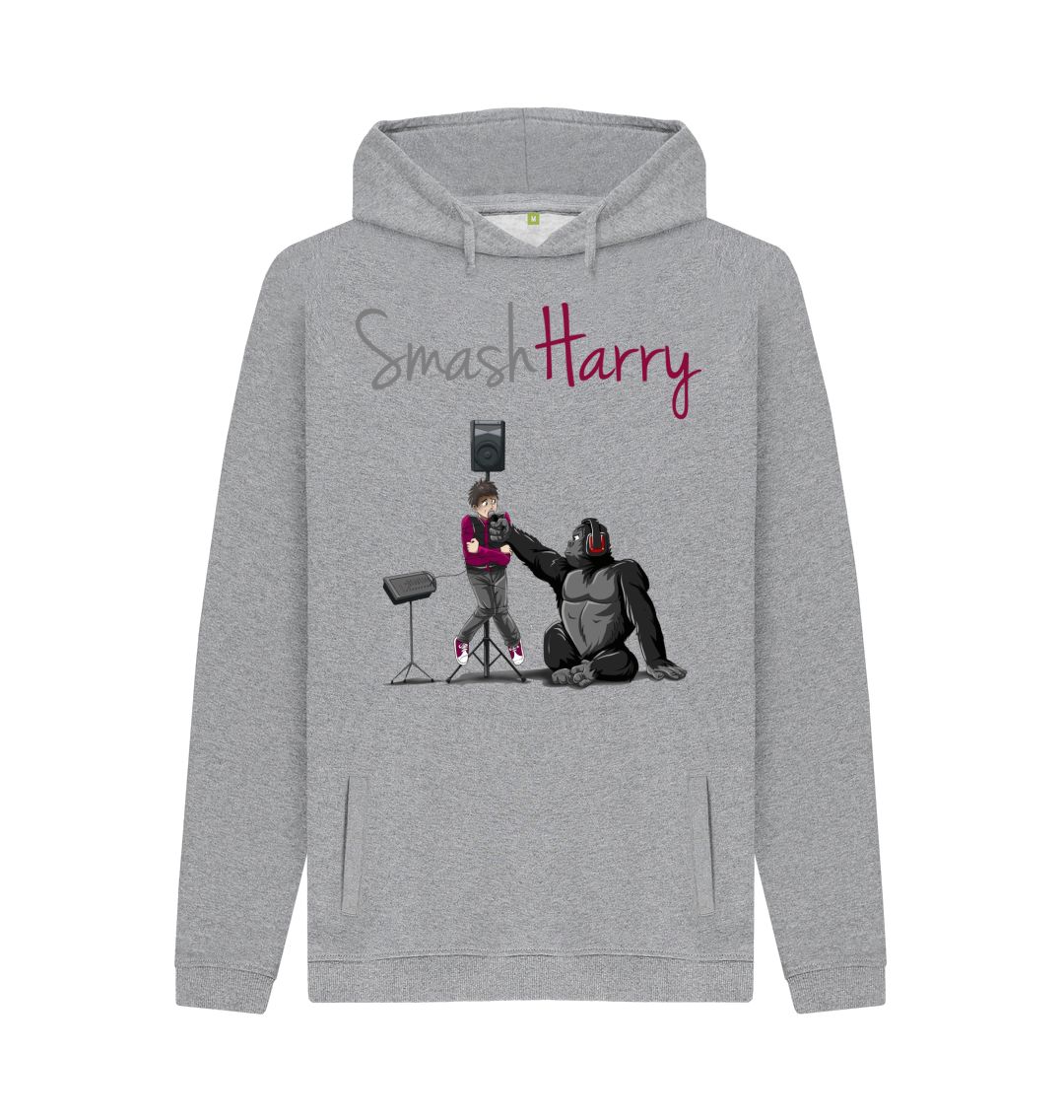 Light Heather SmashHarry Men's Organic Pullover Hoodie | Microphone