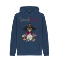 Navy Printed Hoody Front