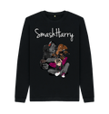 Black Printed Sweater Front